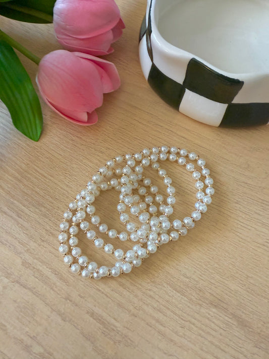 Gold Pearls Bracelet