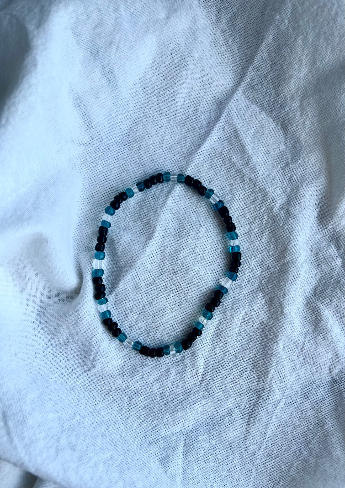 Teal and Black Mens Bracelet