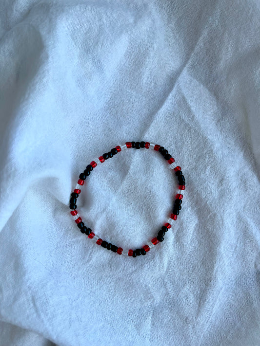 Red & Black Mens Bracelet