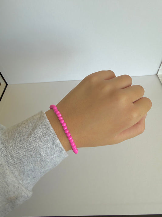 Pop of Pink | Beaded Bracelet