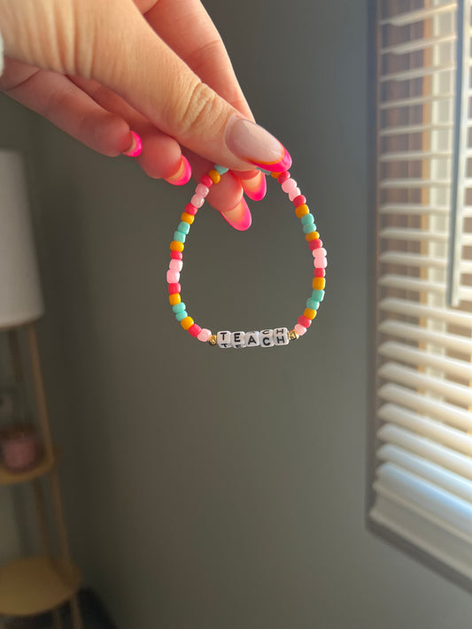 Just Peachy Teacher Bracelet