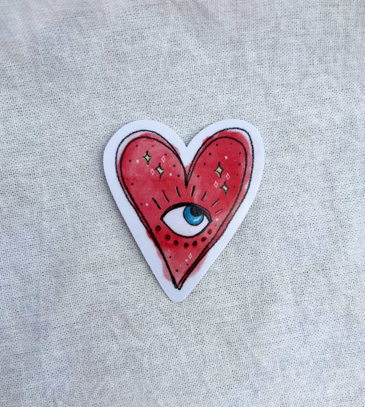 Heart + Eye Sticker