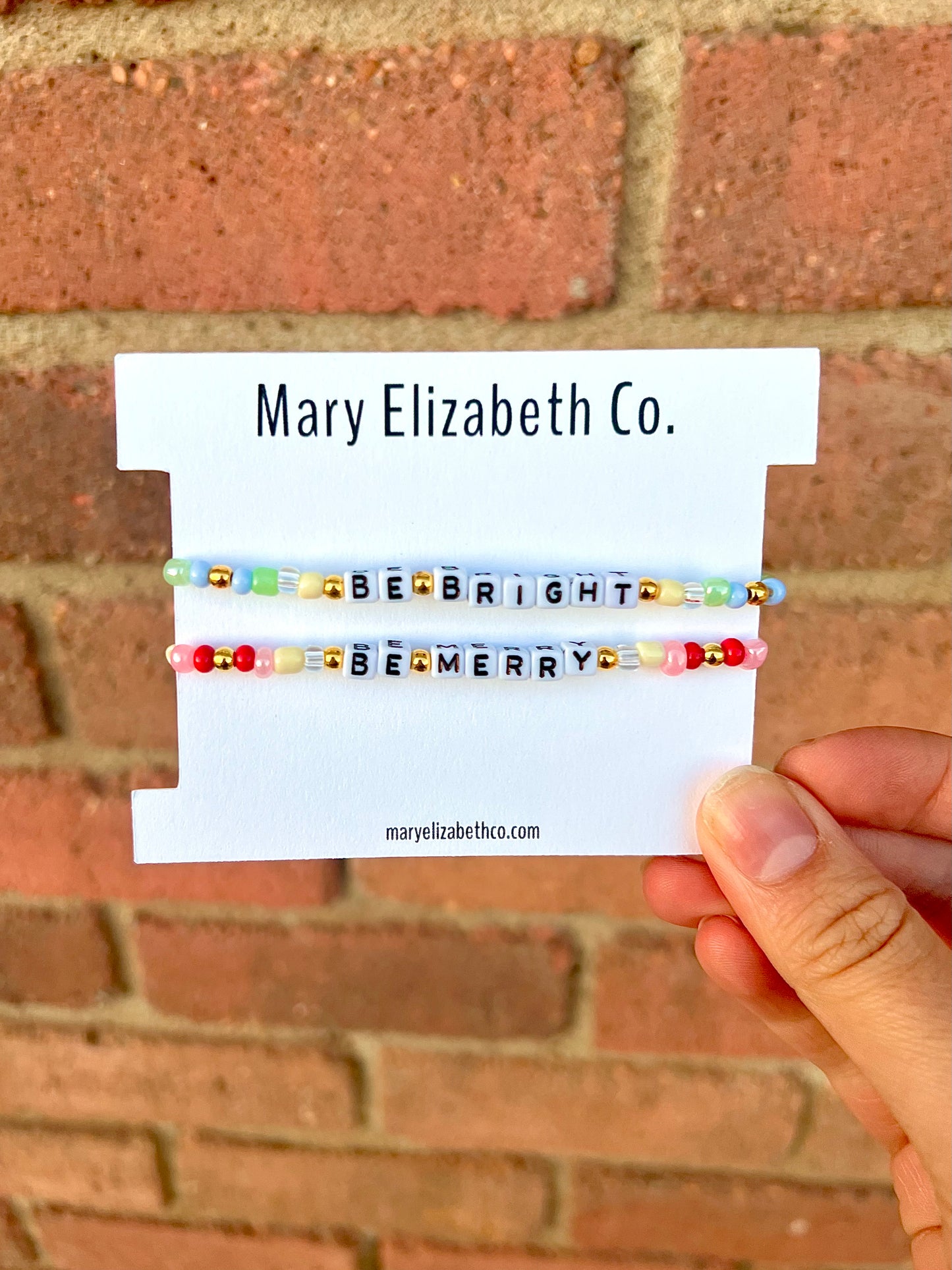 'Be Bright & Merry' Bracelet Set