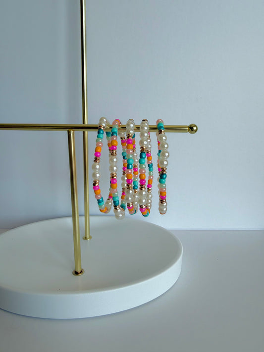 Sunset Pearl | Beaded Bracelet