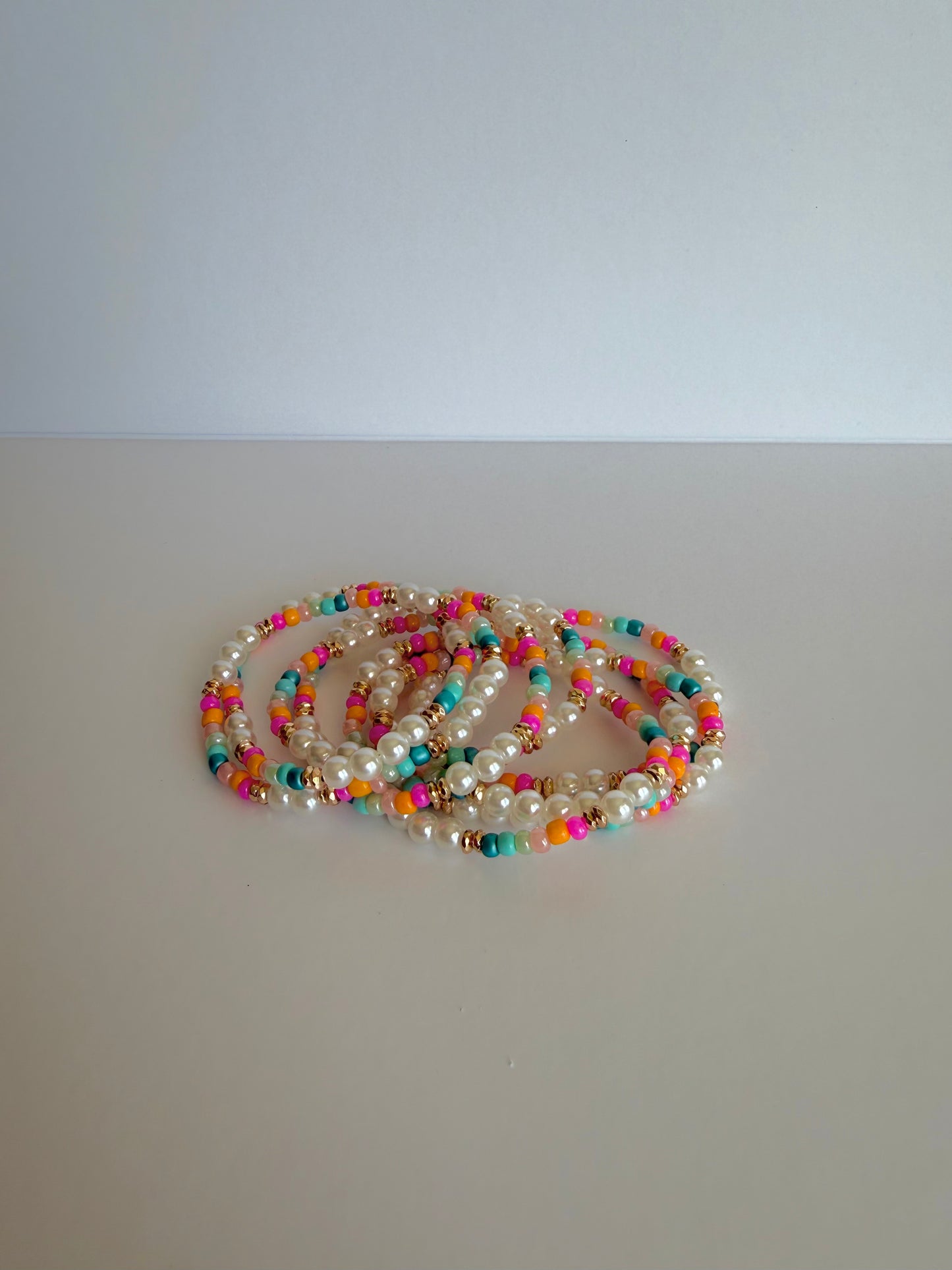 Sunset Pearl | Beaded Bracelet