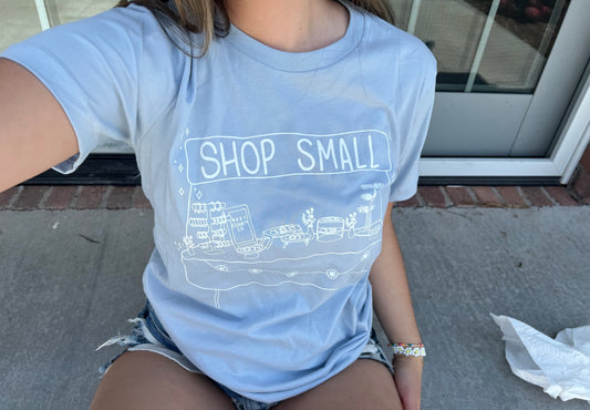 Baby Blue Shop Small Tee