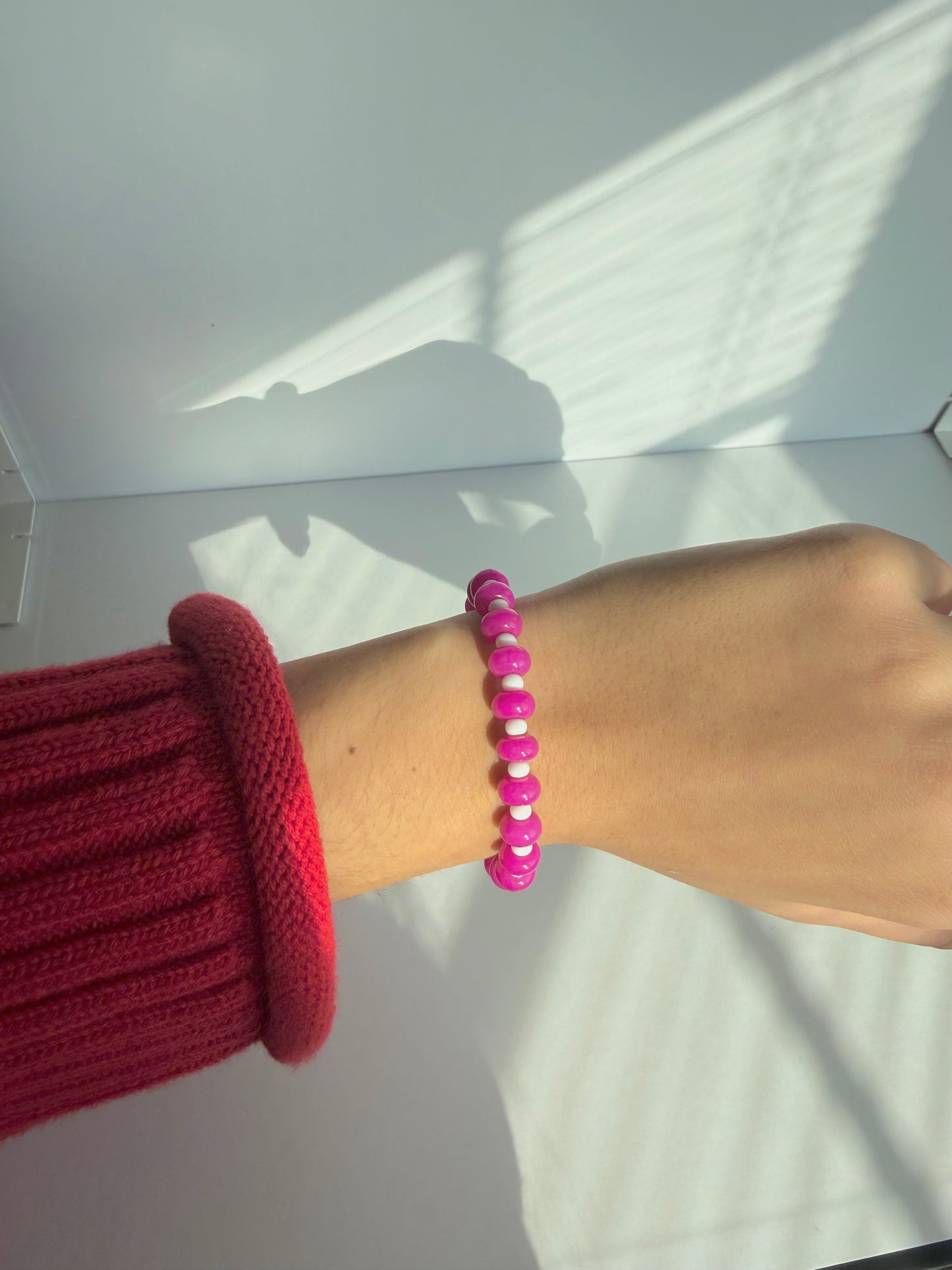 Berries and Cream | Beaded Bracelet