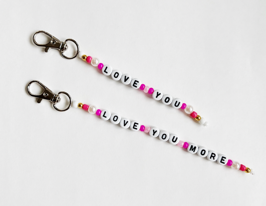 Love you More Keychain Set